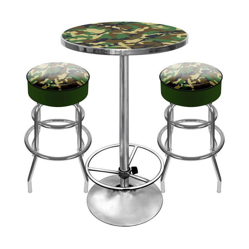 Ensemble de table de pub 3 pièces à salle de jeu camo hunt