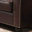 Causeuse-coussin standard en cuir véritable brun