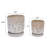 Handmade Ceramic Planter Set Of 2, 8" & 6" Diameter, Beige With Vertical Stripes & Oval Holes, For Orchids & Herbs Indoor/Outdoor Shelf & Table Use, Breathable Clay-507058759
