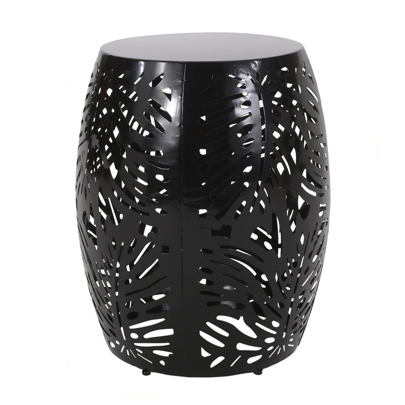 Metal End Table, Black