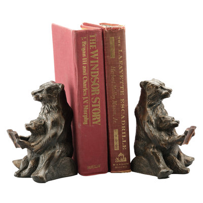 Reading Bear Bookend Pair