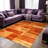Orange Patchwork carpet-easy to clean, machine-washable, soft and comfortable; suitable for door mats, kitchens, living rooms, bedrooms, corridors, and laundry areas. Easy to clean, durable carpet for home decoration.-1227371018