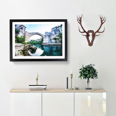 Stari Most Old Bridge - Picture Frame Graphic Art Print