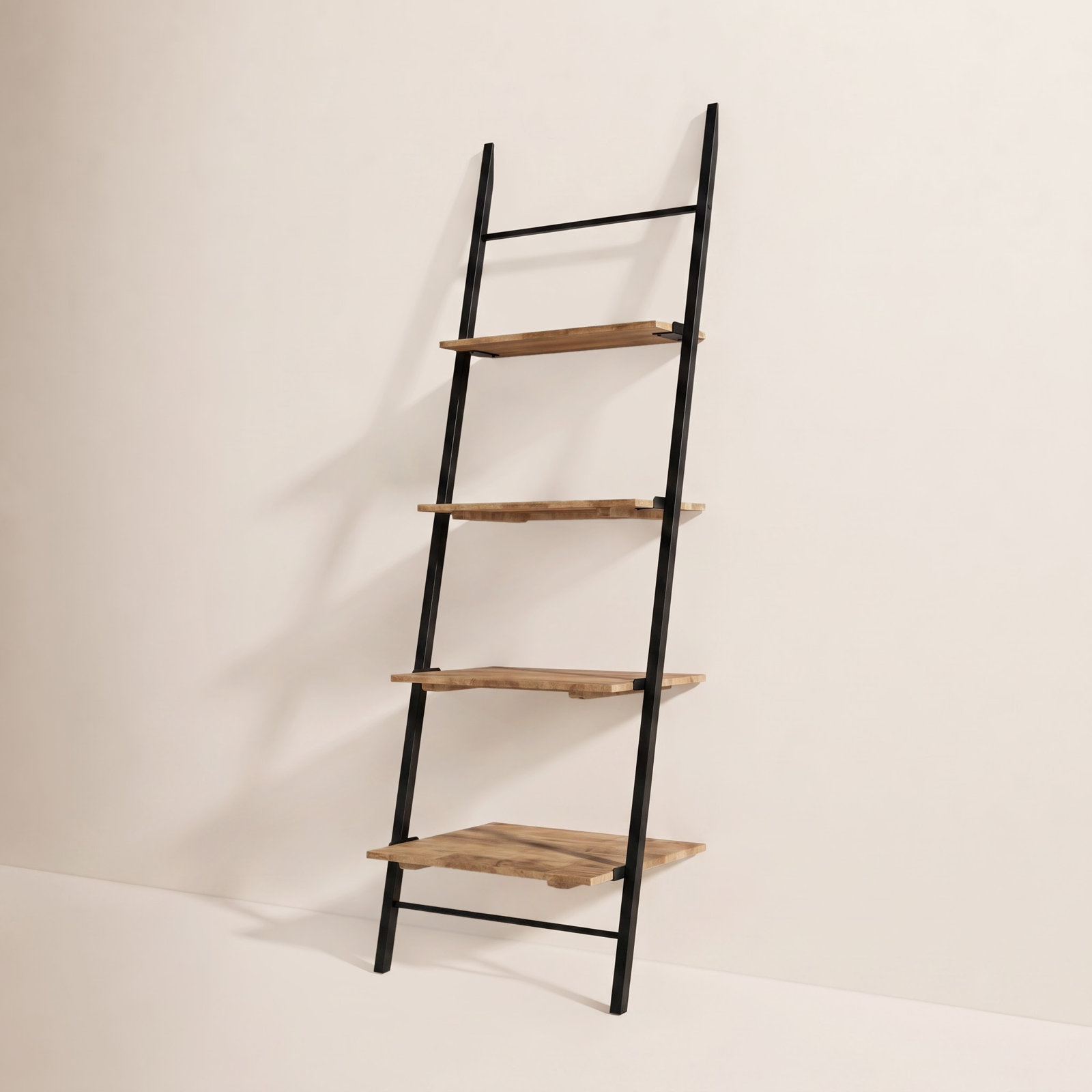 Innes Narrow Ladder Bookcase, (4 Shelves) 74" H x 42" W x 18" D, Natural