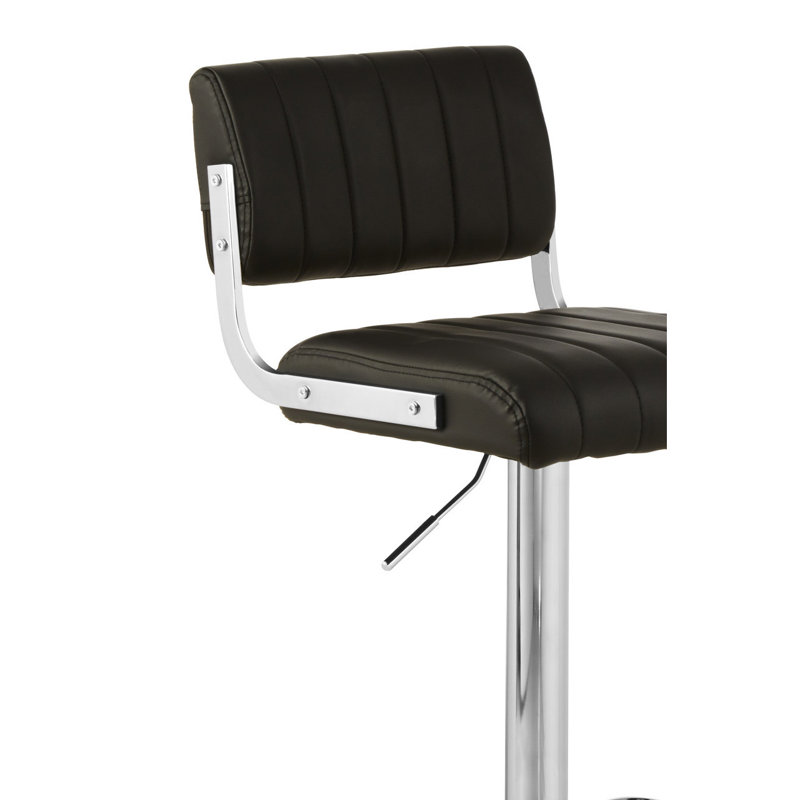 Sallisaw Swivel Upholstered Adjustable Height Counter Stool with Metal Frame