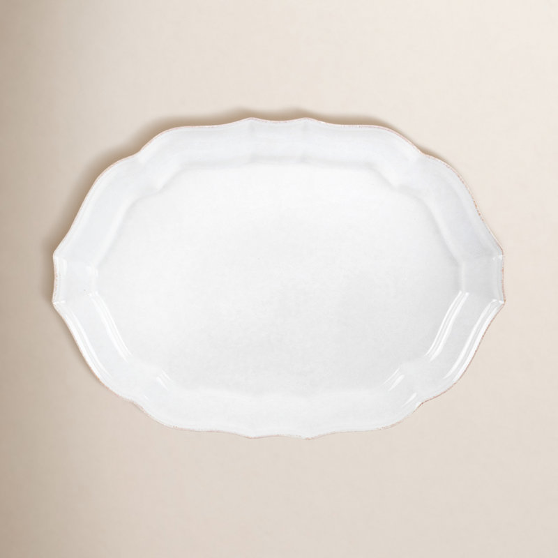 Impressions Stoneware Platter, 1" H x 10" W x 13.75" L