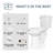 21" Extra Tall Toilet| Elongated Two Piece Toilet with Powerful 1.28GPF Flush| Tall Toilet for Disabled-109360357