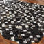 Breyen Cowhide Patchwork Area Rug in Black/White/Brown-1453417513