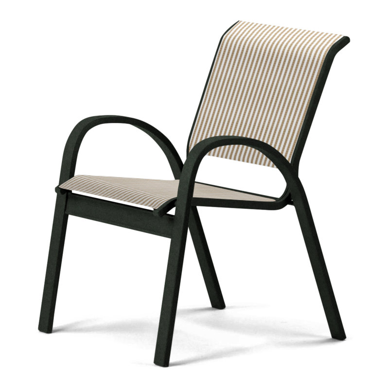 Aruba 1 Outdoor Dining Armchair, Textured Kona, Tan