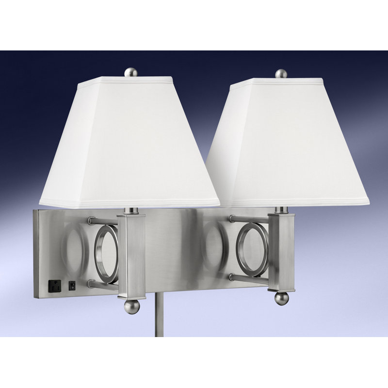 Steel Plug-in Armed Sconce