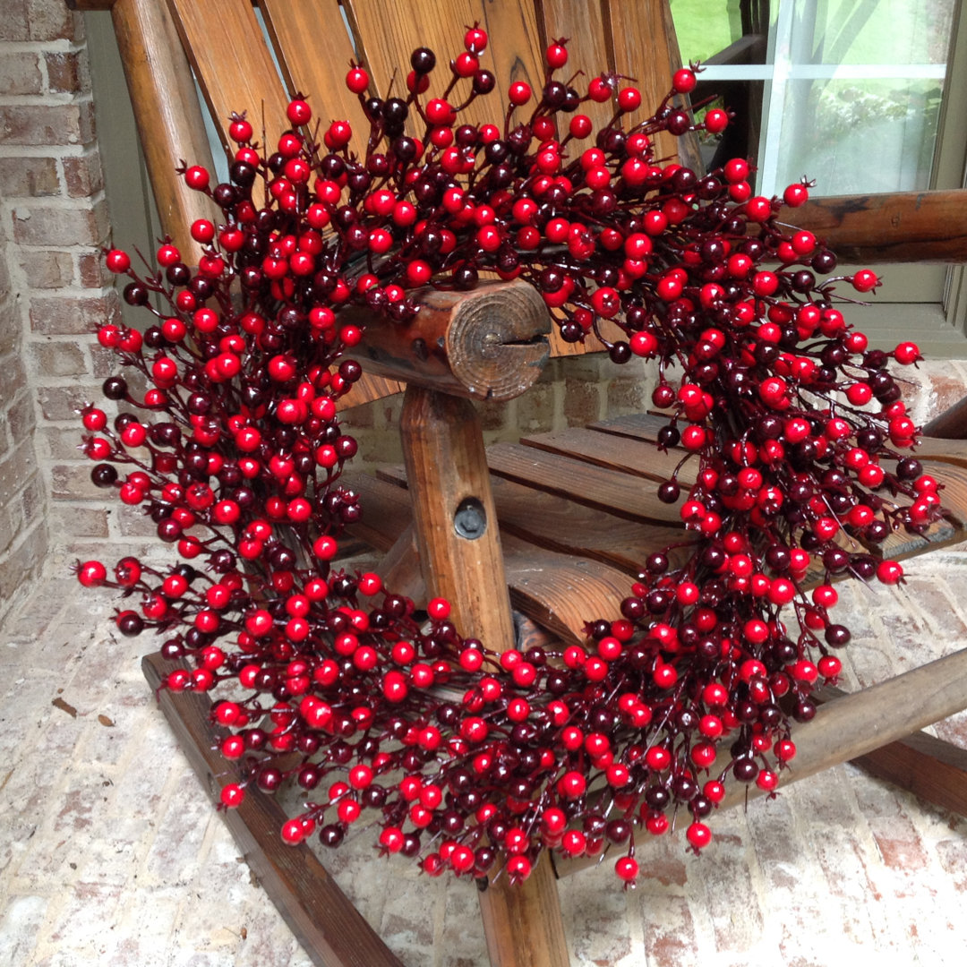 Faux Berry Foam 22'' Wreath Millwood Pines