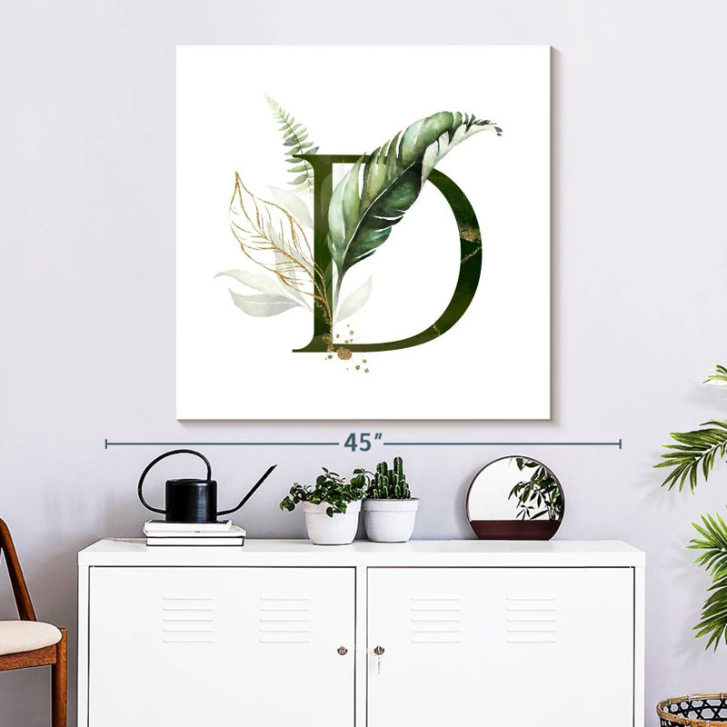 Keiri Tropical Leaves Letter D
