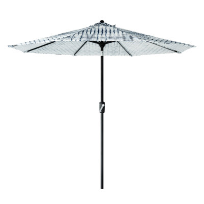 9 FT Patio Umbrella with Auto Tilt and Aluminium Pole,8 Steel Ribs,for Yard, Patio, Poolside