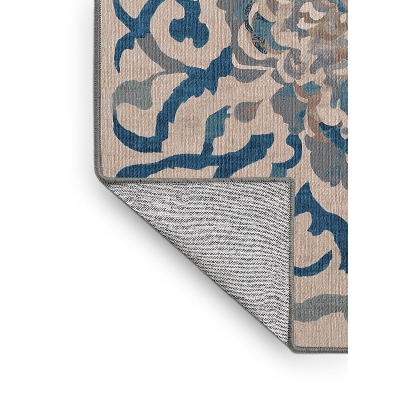 Machine Washable Gray Area Rug, Square 8'