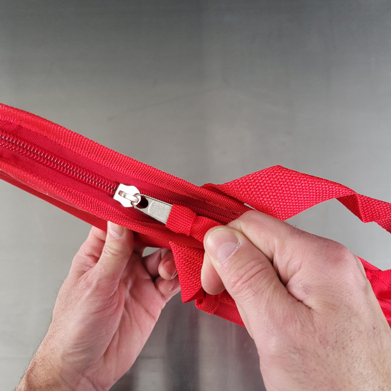 Ergo Chef 5 Slot Padded Chef Knife Case Roll, Red