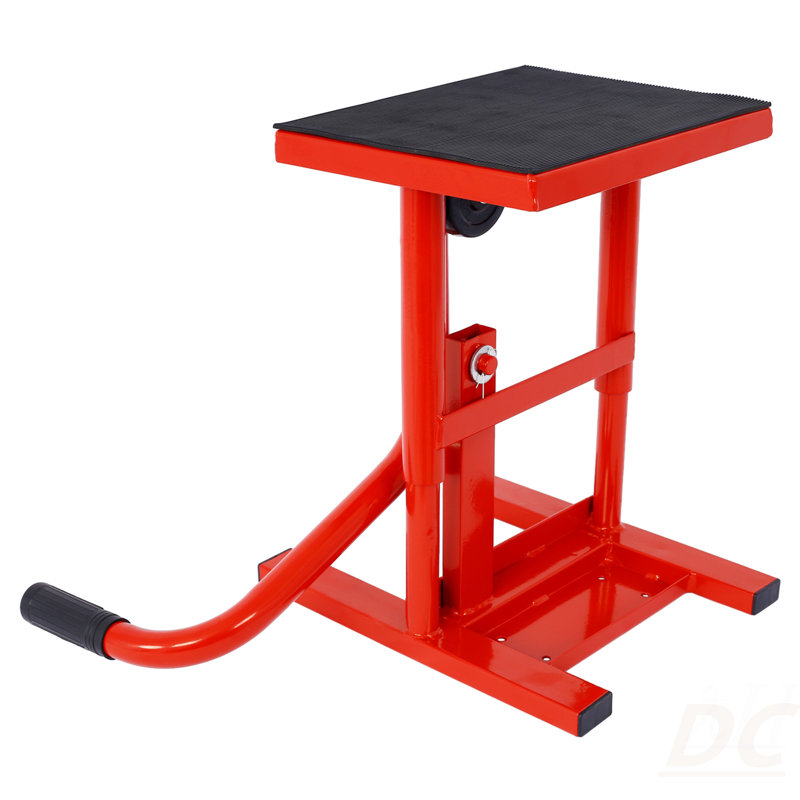 Socle et soulève-vélo de moto Support pour vérin en acier 11 po à 16,5 po à hauteur ajustable 330 lb Capacité de charge en acier robuste rouge