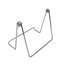 Chevalet métallique pour plateau de table avec base large, 5 5/8 x 4 1/2, noir