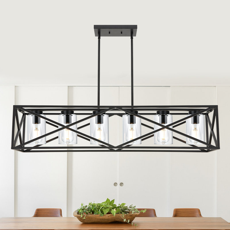 Luminaire suspendu rectangulaire à 6 lumières Eagleville