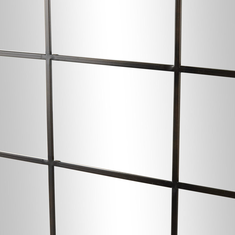 Miroir mural Haider, Rectangle, Noir mat, 30 po x 40 po