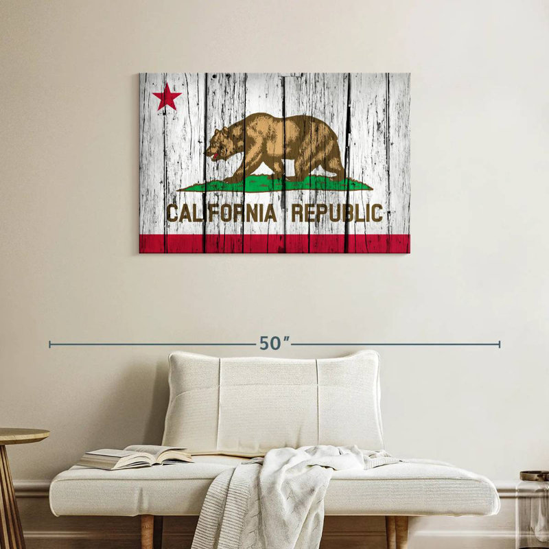 Borges California Republic, 24" H x 36" W