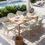 Chaises de salle à manger de patio Altesa de style bistro français, chaises de salle à manger d'extérieur en résine tressée PE résistante aux intempéries avec accoudoirs (ensemble de 6)-131406381-131641005