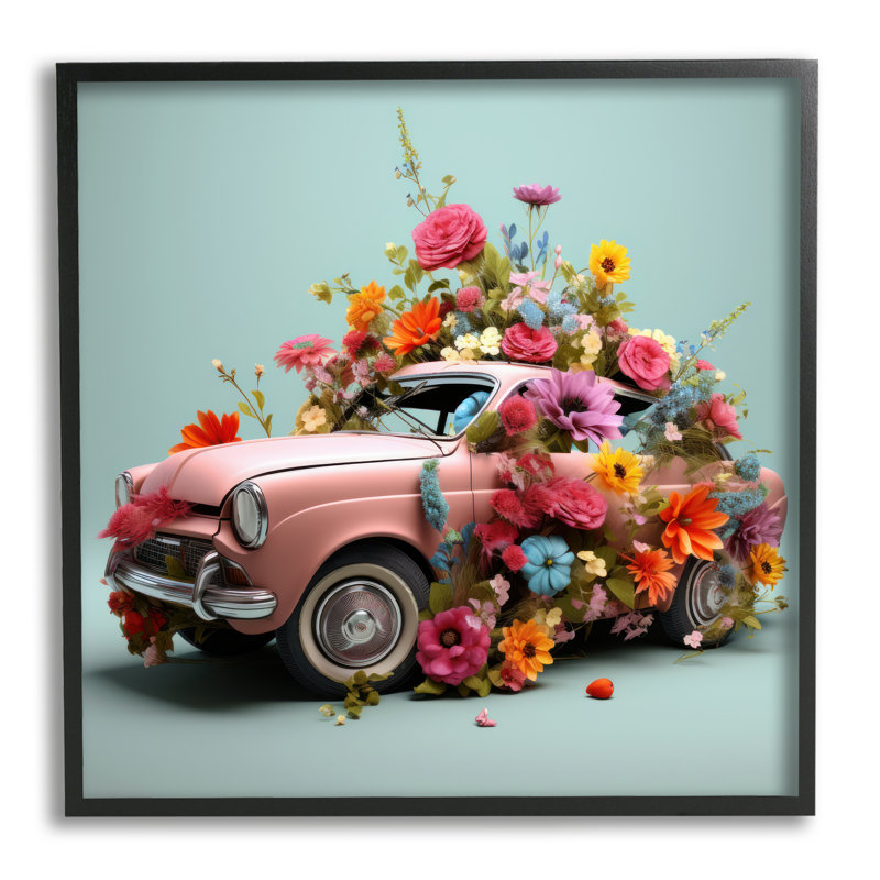 Bb-467, reproduction de cadre photo sur toile encadrée Avant Garde Car, Giclée encadrée noir minuit