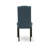 3 Piece Modern Dining Table Set Contains a Round Kitchen Table with Pedestal and 2 Mineral Blue Linen Fabric Parson Dining Chairs, Black-1921978897-1988521584-1988521585