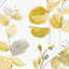 Fresco Watercolour Leaves Ochre Wallpaper