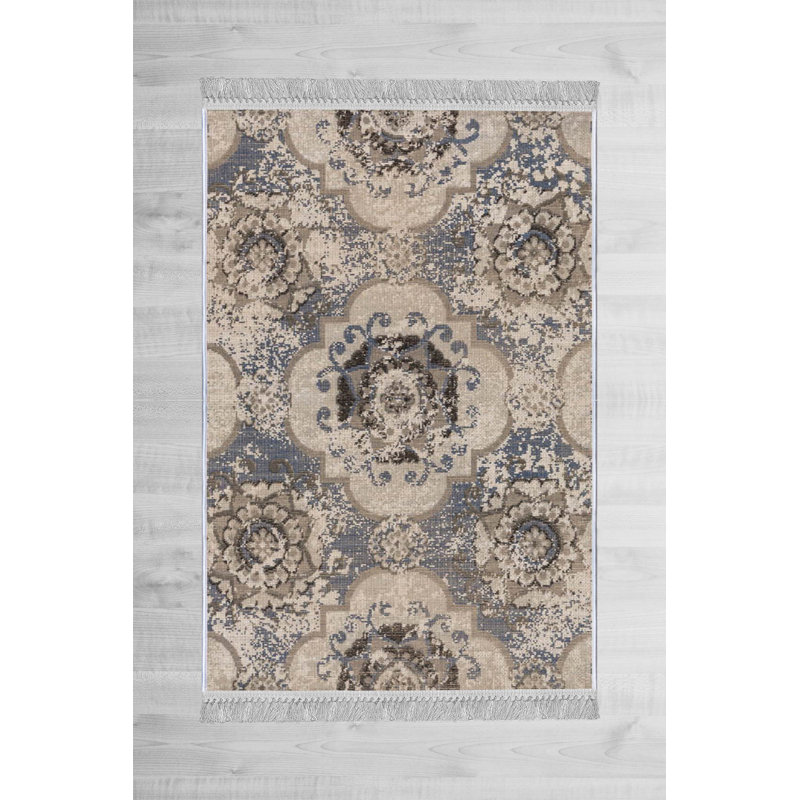 Luxurious Velvet Area Rug, 5.9 x 9.2 Feet | 100% Velvet Fabric, 100% Cotton Sole, 0.4 in Pile Height | Antibacterial, Non-Slip, Machine Washable | Elegant 3D Digital Print for Living Room & Bedroom Decor