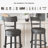 Swivel Upholstered Counter Stool with Solid Wood Frame