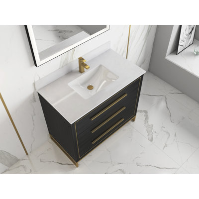 Ensemble de meuble-lavabo simple 40 po Castaneda