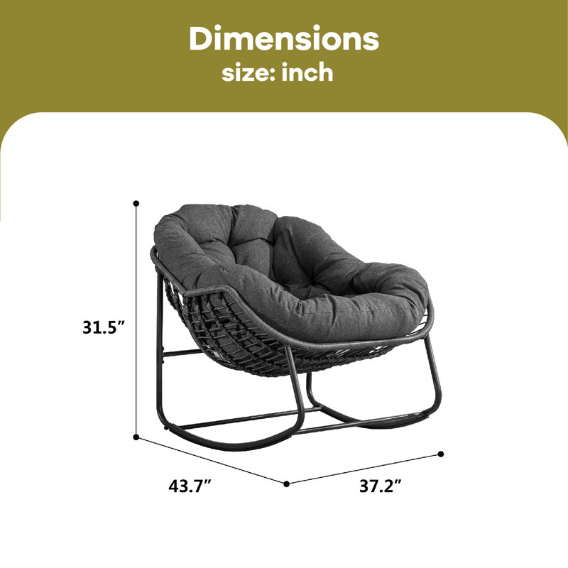 Chaise berçante Angellee, Vert