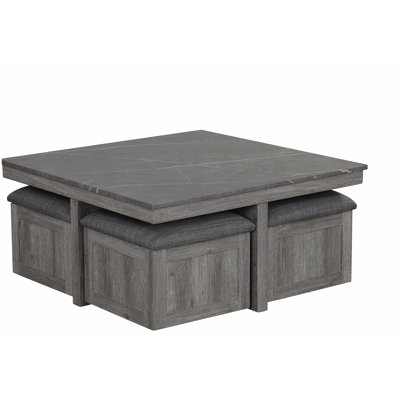 Ensemble de 5 tables basses grises 5 pièces