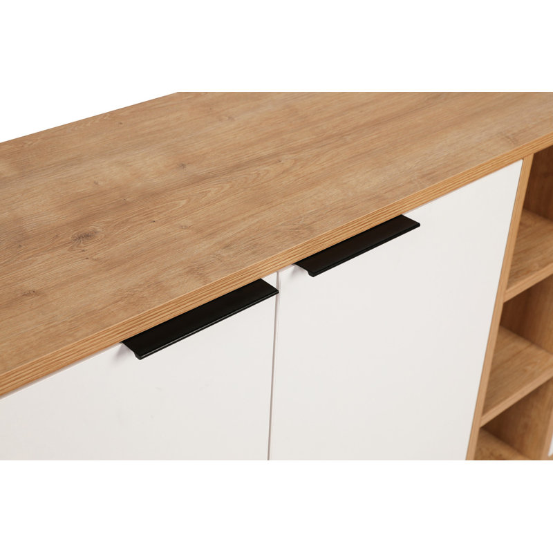 Decortie 83cm Sideboard, Oak/White