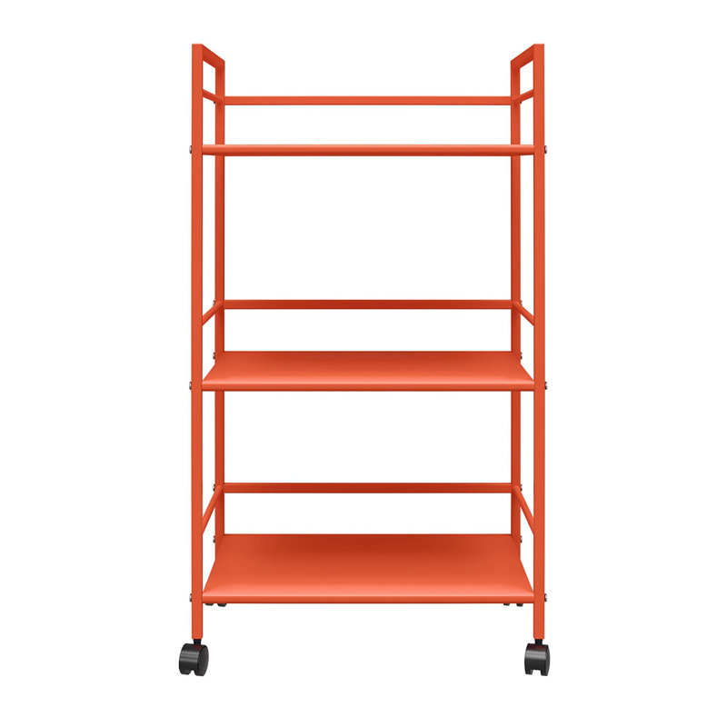 Mayling 76.5cm H x 43cm W Utility Cart, Orange