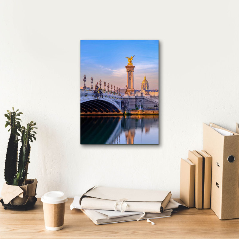 «Paris - Alexander Iii Bridge» par Epic Portfolio, art mural sur toile, H 16 po x l 12 po x P 0,75 po