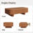 55'' Coffee Table with Storage Solid Wood Living Room Table
