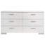 Ensemble de chambre avec grand lit 5 pièces blanc brillant-1098702378-1098702382