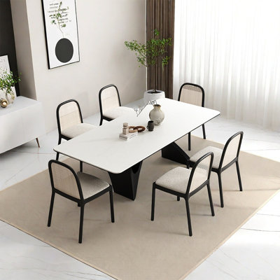 Modern simple rock plate dining table sets