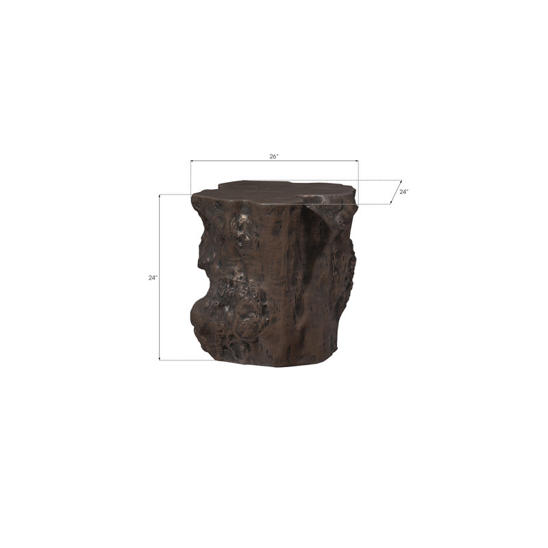 Cast Naturals End Table, Bronze