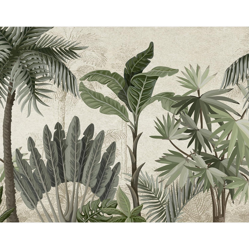 Palmier et fougère Serenity Tropics, L 132 po x l 168 po