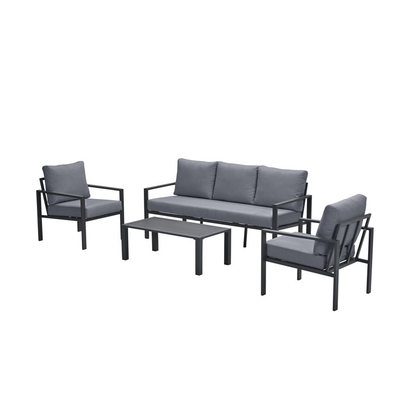 Wallach 5 Seater Conversation Set, Grey