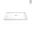 Base de douche blanche mince de 32 po x 48 po VEVOR, drain central, seuil bas de 2,95 po, diamètre de crépine de 4,53 po, conception en alcôve à seuil unique