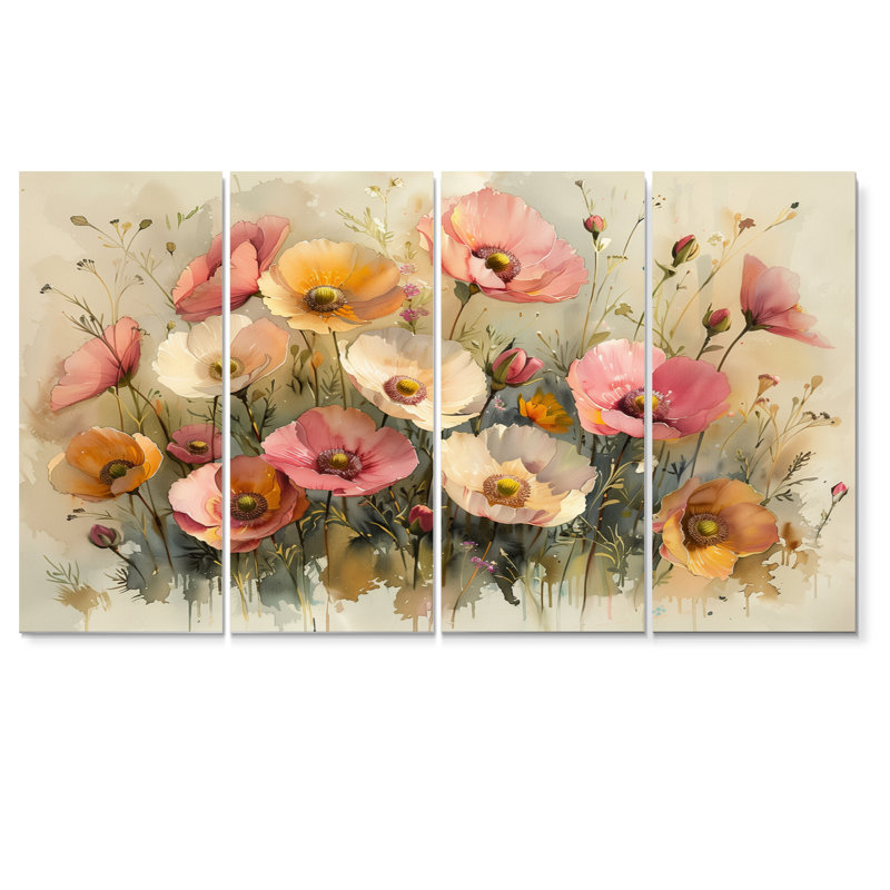 Ulysse - Ensemble d'art sur toile Buttercups, H 28 po x l 48 po