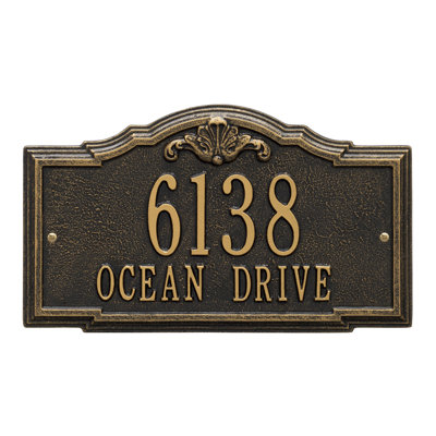 Gatewood Personalized Standard 2-Line Wall Address Plaque