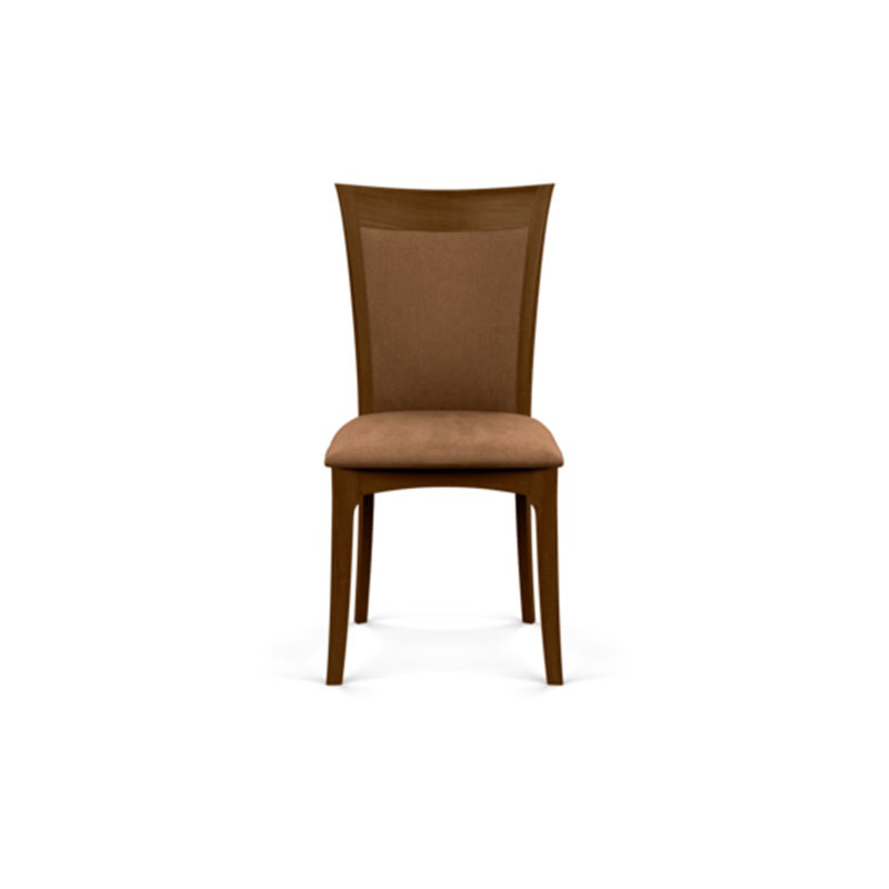 Morgan Leather Dining Chair, Natural Walnut, Coffee
