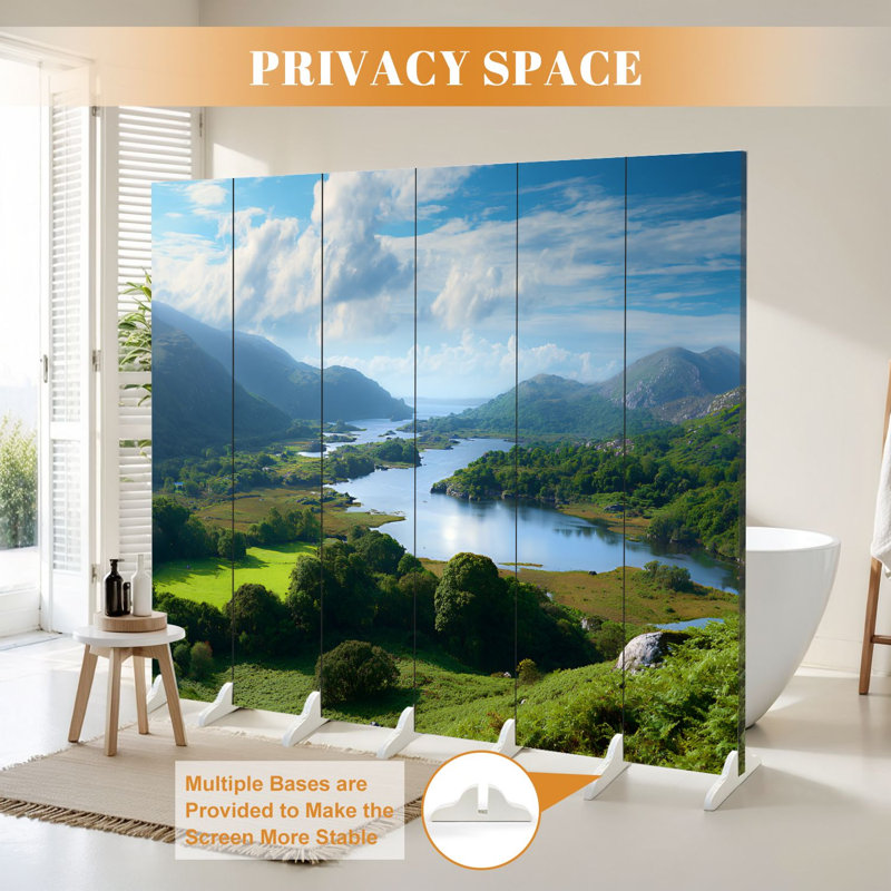 Cloison pliante 6 panneaux paravent Royal Lakes