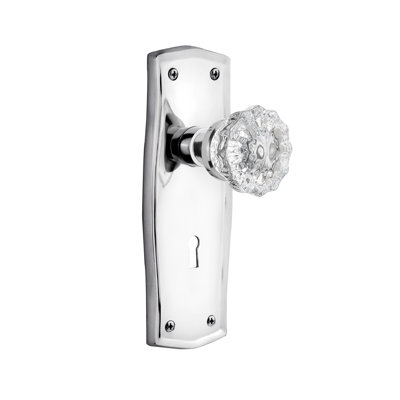 Bouton de porte de mortaise intérieur Prairie avec rosette rectangulaire Prairie