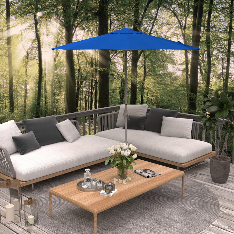 Parasol de marché 9 pi Santana Praneeth, Bleu pacifique - Pacifica Premium