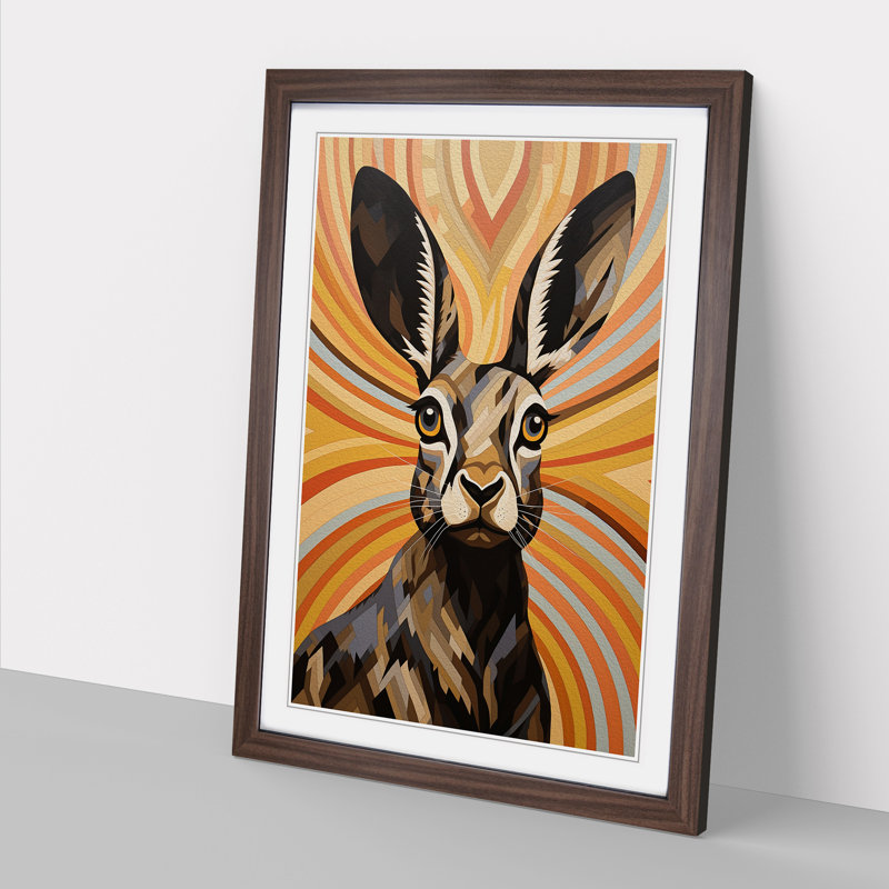 Hare Op Art - Framed Print